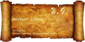 Werber Ilona névjegykártya