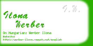 ilona werber business card